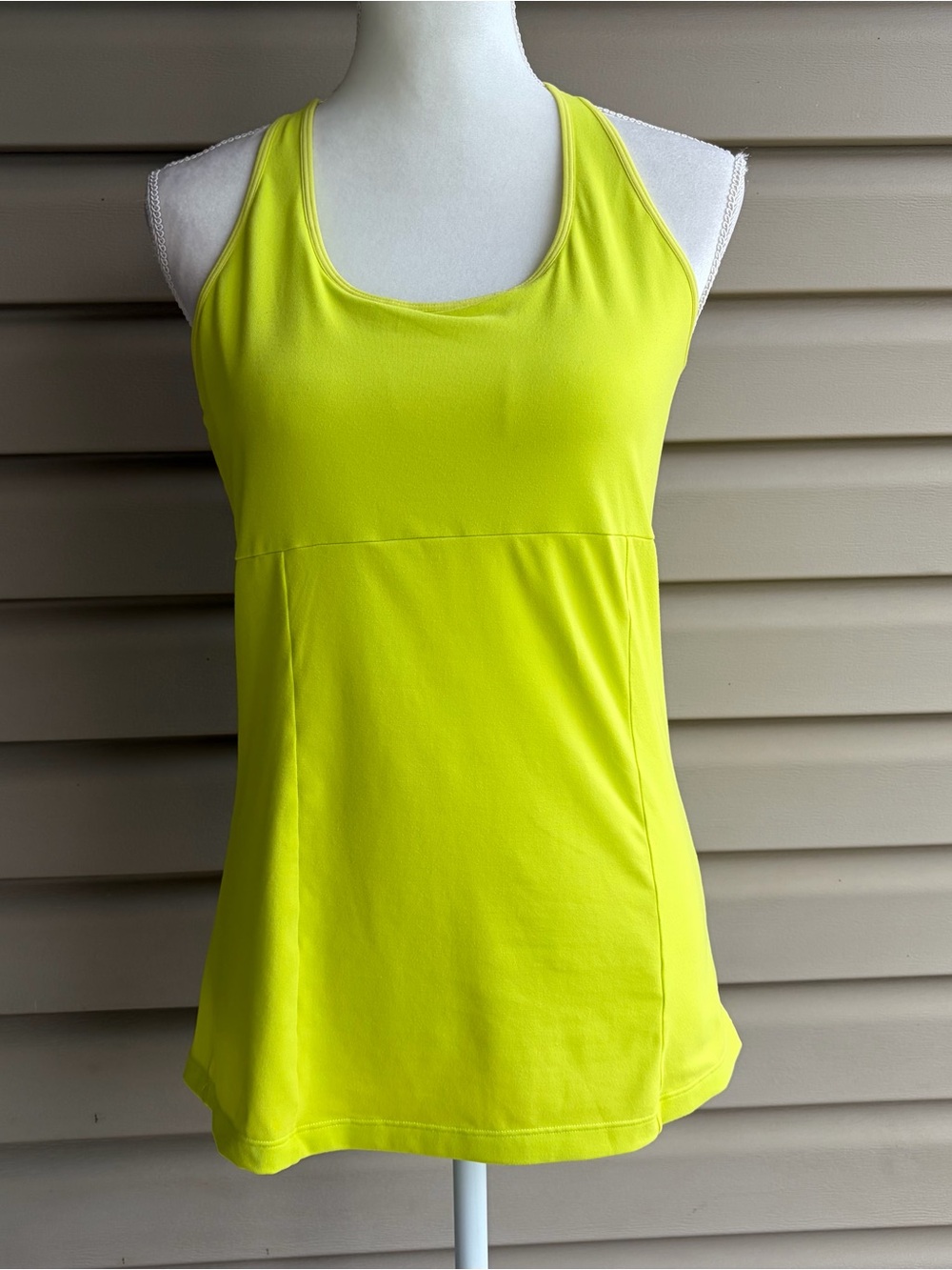 •Marika Tek• Neon Yellow Racerback Athletic Tank Top - Size Large